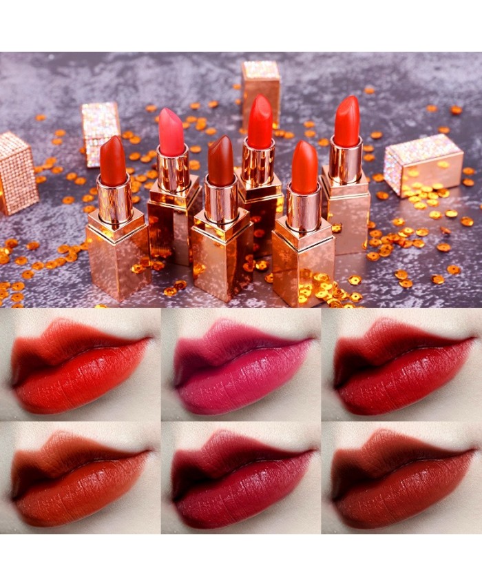 New Private Label Little Gold Diamond Lipstick Moisturizing Lipstick Makeup Custom Wholesale